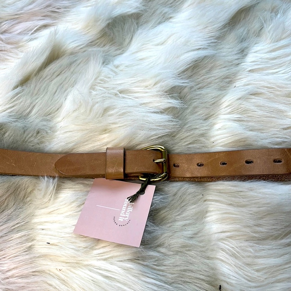 Wilfred Taupe Leather Skinny Belt